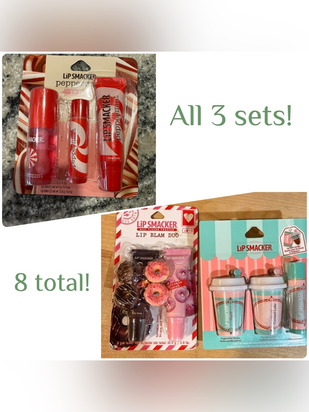 NWT Lip Smacker Lip Balm Duo Set bundle. Get all3! 8 total lip balm sets